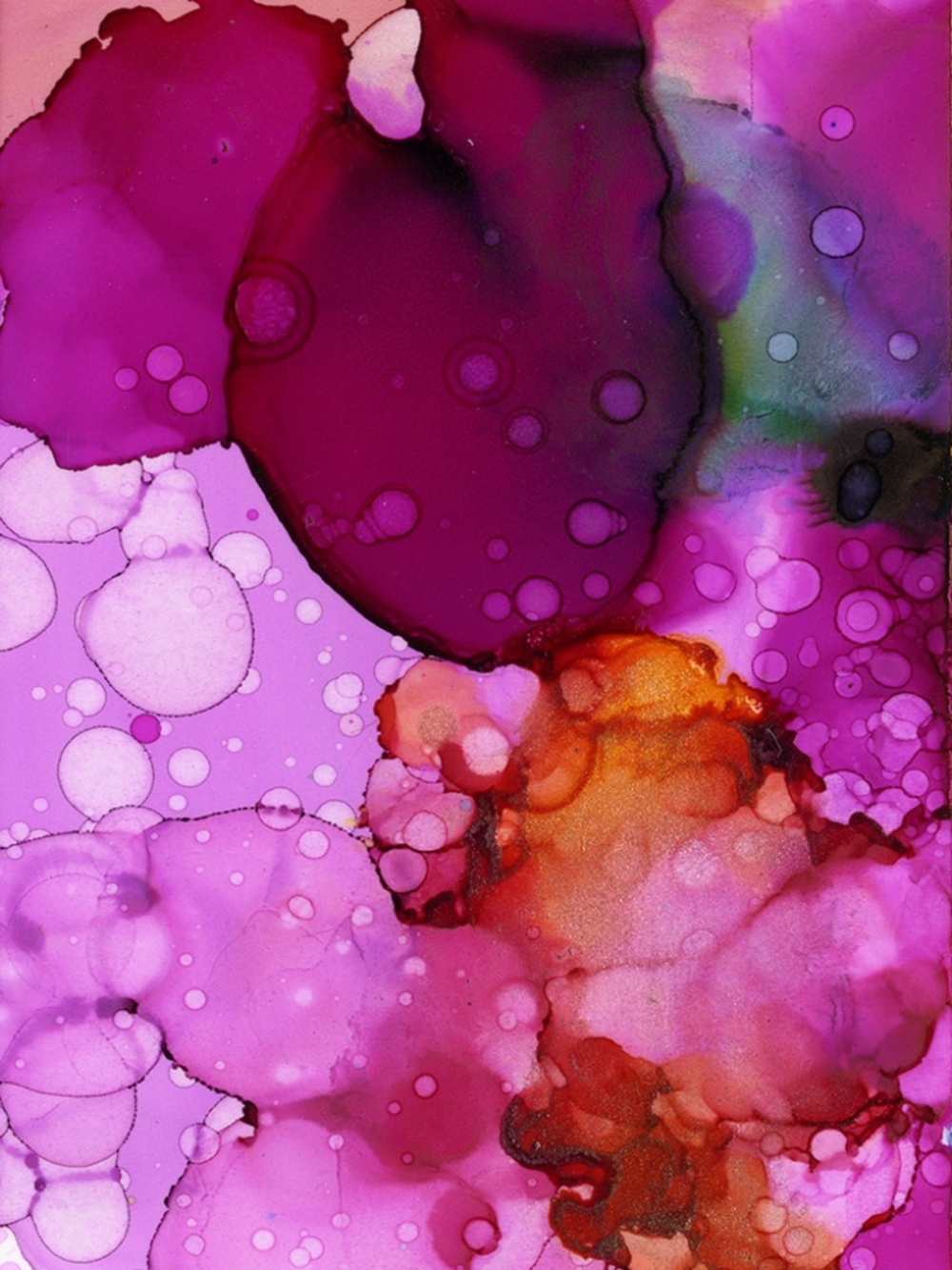 Original Abstract Alcohol Ink art Painting - Color Utopia 7